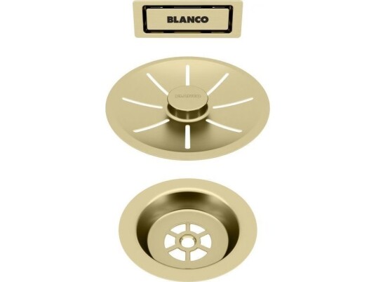 Blanco Kjøkkenvask Subline Infino Beisersett For Én Kum Satin Gold