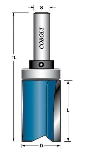 Cobolt 207 019 Malfres med Styrelager 19mm Standard Elektroverktøy Tilbehør