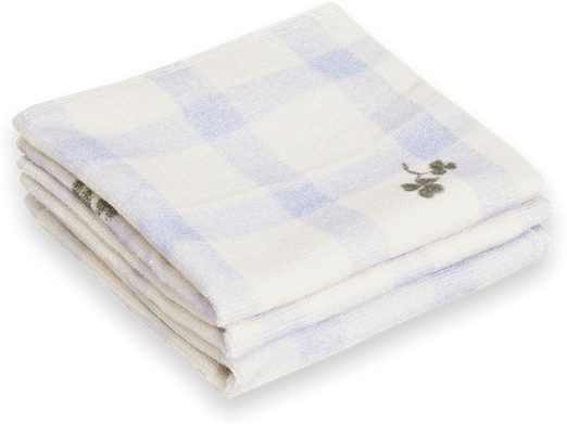 Garbo&Friends Gingham Sorrel Blue Terry vaskeklut 3-pk 30x30 cm