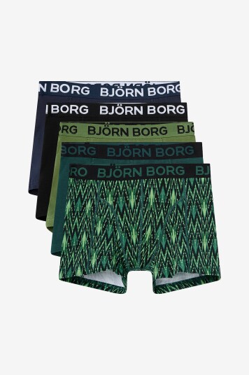 Björn Borg   Boksershorts Cotton Stretch 5 pakning   Flerfarget