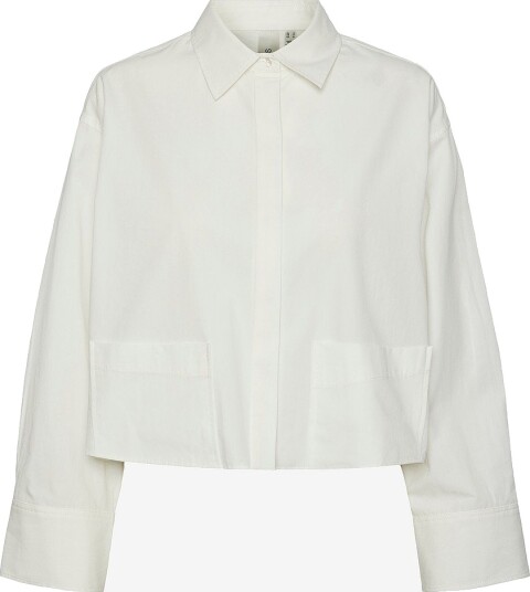 Y.A.S - Skjorte yasLee LS Short Shirt S - Hvit