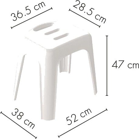 Spirella Viva Well Dusjpall 47 cm, hvit, Baderom