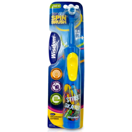 Batteritannbørste til Barn WISDOM Spinbrush Junior el tannbørste BLÅ