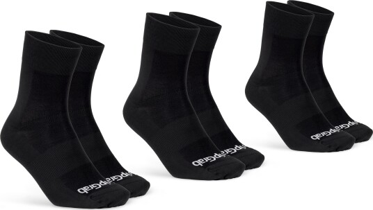 Gripgrab Lightweight SL Summer Socks 3-Pack Black L (44-47)