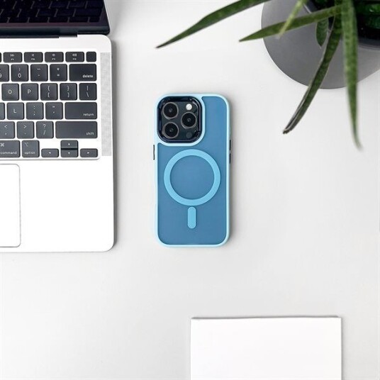 Hurtel Magnetic Collection MagSafe Case for iPhone 16 Light Blue