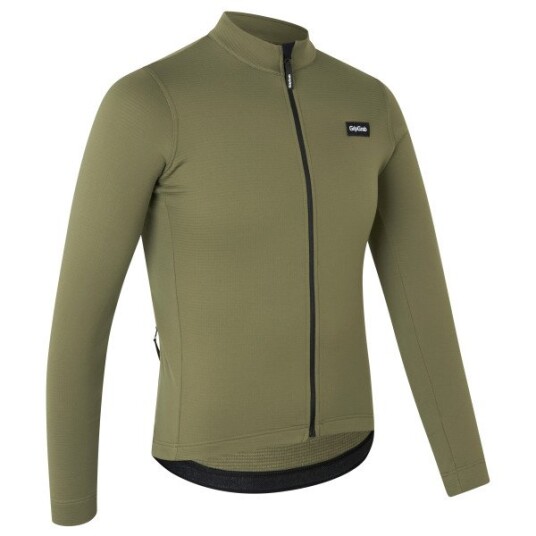 Gripgrab Men's GripGrab EXPLR Merinotech Thermal Long Sleeve Jersey Olive Green L