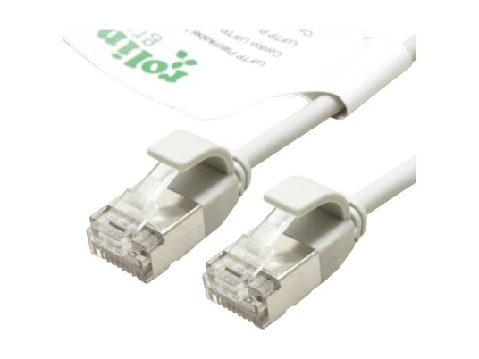 Roline Green 21443300 Rj45 Netværkskabel Patchkabel Cat 6A U/Ftp 0.15 M Grå Ikke Skærmet Halogenfri Flammehæmmende 1 Stk