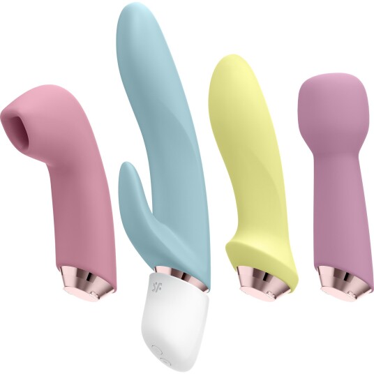 Satisfyer Marvelous Four Air Pulse + Vibratorsett - Forskjellige farger Satisfyer Marvelous Four Air Pulse + Vibratorsett - Forskjellige farger