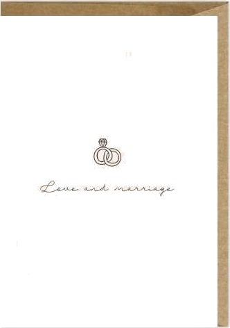 Gratulasjonskort Økologisk Konvolutt Wedding K006