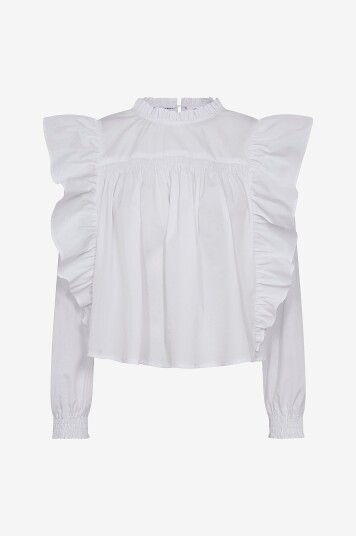 Co’couture Bluse Cottoncc Crisp Frill Blouse Hvit