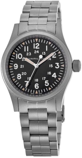 Hamilton Herreklokke H69439131 Khaki Field Sort/Stål Ø38 mm