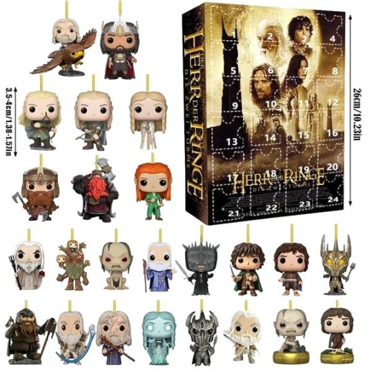 Ringenes Herre Adventskalender med akryltrepynt The Lord of the Rings Blind Box 2