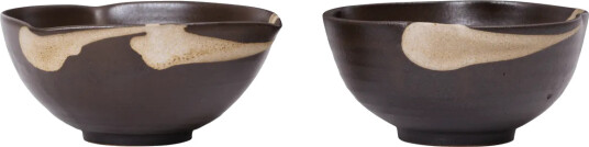 Ferm Living Koyo skål 2 pk Dark brown buff Ø11,5x6 cm