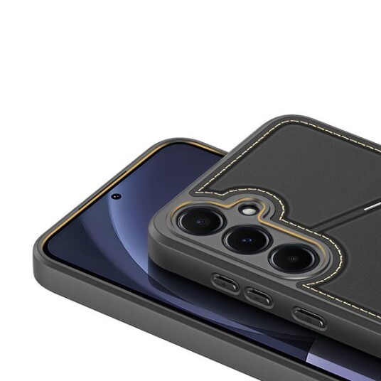 Dux Ducis Rafi II Mobildeksel for Samsung Galaxy S25+ med Stativ og Lommebok - Svart
