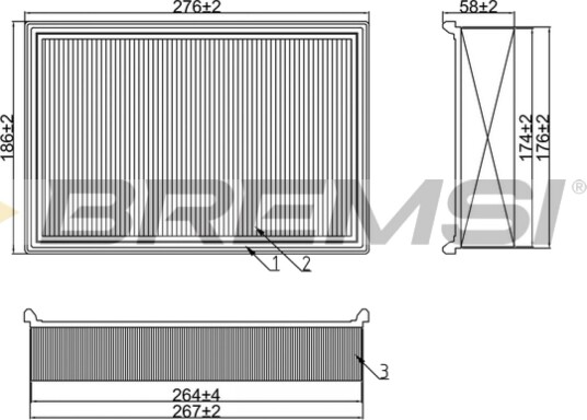 Luftfilter BREMSI FA1241 Luftfilter BREMSI FA1241