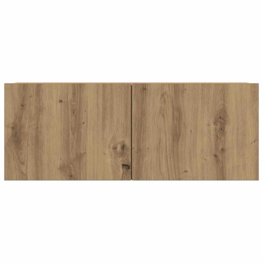 Veggmonterte TV-benker 2 stk artisan eik 80x30x30 cm 8721158443052