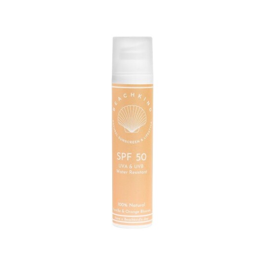 Beachkind 100 ml Natural Sunscreen SPF 50 Uten Hvit Hinne