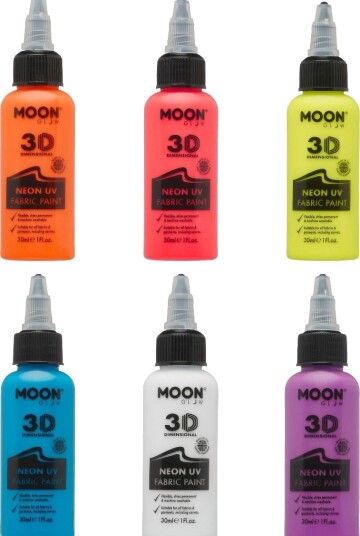 VELG BLANT 8 FARGER Neon UV/Blacklight 3D Tekstilmaling 30 ml VELG BLANT 8 FARGER Neon UV/Blacklight 3D Tekstilmaling 30 ml