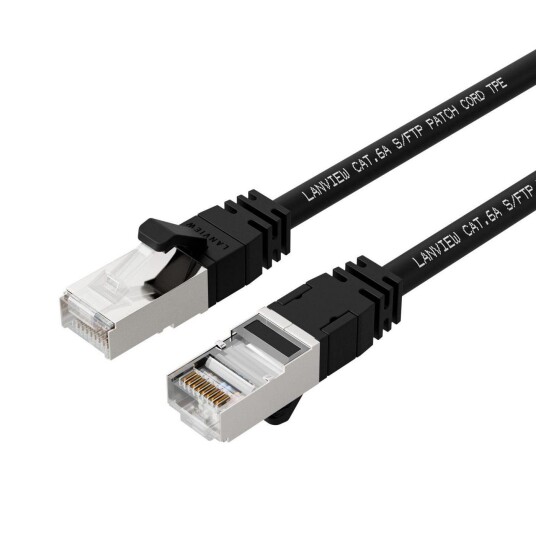 Lanview SmartClick nettverkskabel - 2 m - svart