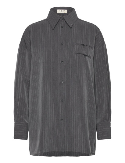NORR Neo Pinstripe Shirt - Grey - 36 NORR Neo Pinstripe Shirt - Grey - 36
