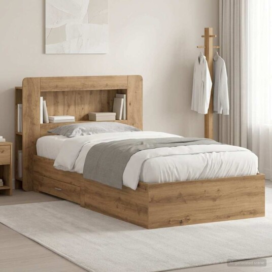 Sengeramme med oppbevaring Artisan eik 90 x 200 cm Sengeramme med oppbevaring Artisan eik 90 x 200 cm