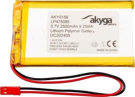 Akyga Aky0156 Batteri Gull Lithium-Ion Li-Ion 980 Mah 3,7 V 34 Mm AKY0156