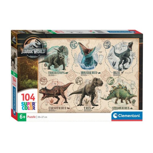Clementoni Jurassic World Barnepuslespill 104 Brikker