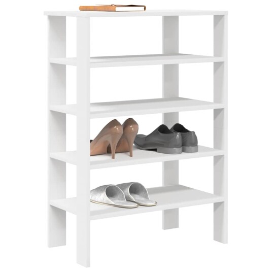 Skohylle hvit 61x32x87,5 cm konstruert tre 8721158648822