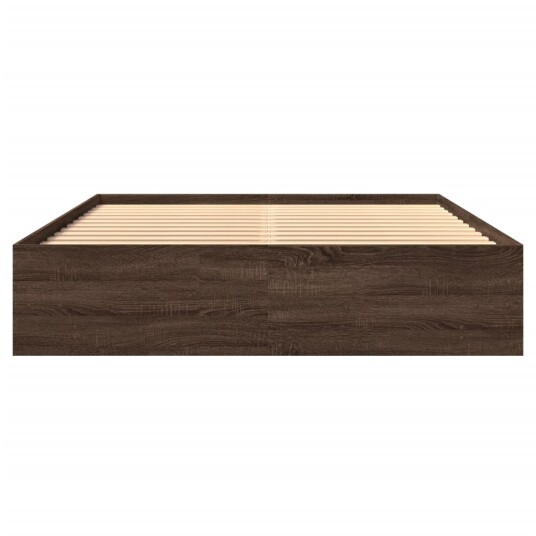 Sengeramme uten madrass brun eik 160x200 cm konstruert tre 8721102856495