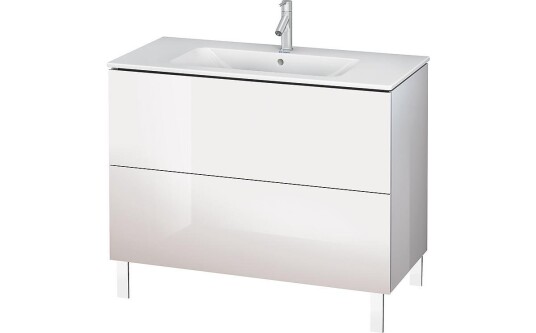 Duravit L-Cube Servantskap m/2 skuffer 1020x704x481 mm Hvit Høyglans Lakk