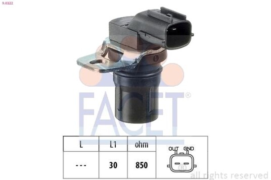 Turtallsensor, automatgir FACET 9.0322 Turtallsensor, automatgir FACET 9.0322