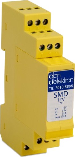 Dan Delektron Transientbeskyttelse SMD 12v 2Par f/din Skinne