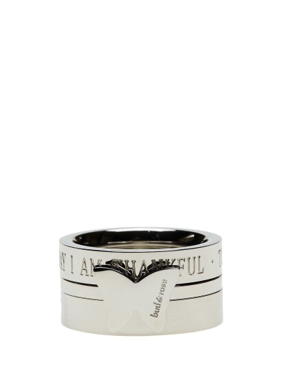 Bud to rose Tripple Butterfly Steel Silver S