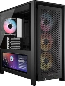 Corsair Frame 4000D LCD RS Midi Tower Kabinett med Herdet Glass - Sort Corsair Frame 4000D LCD RS Midi Tower Kabinett med Herdet Glass - Sort