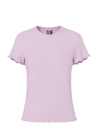 Pieces Pcnicca Ss O Neck Top Jrs Noos Purple M