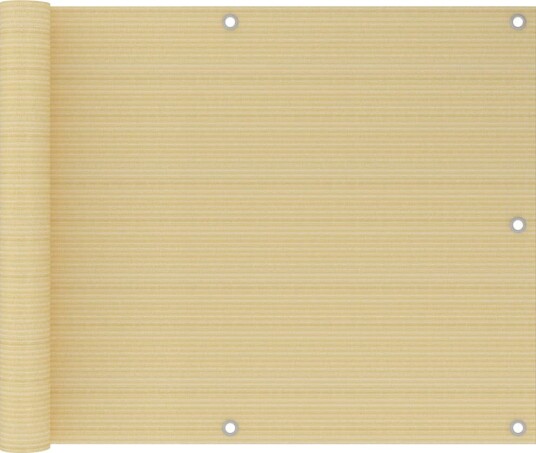 vidaXL Balkongskjerm Beige 75x300 cm HDPE