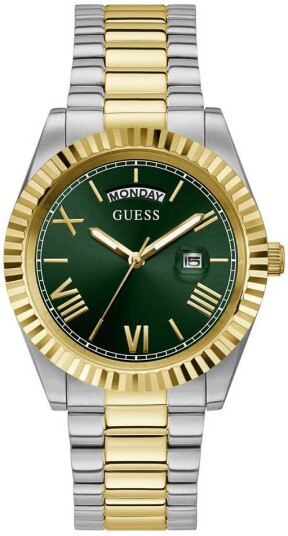 Guess Herreklokke GW0265G8 Connoisseur Grønn/Gulltonet stål Ø42 mm