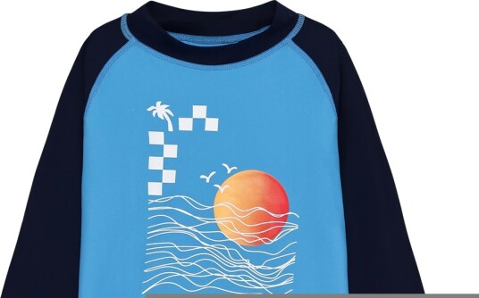Color Kids Kids" T Shirt L/S With Chest Print Azure Blue 110
