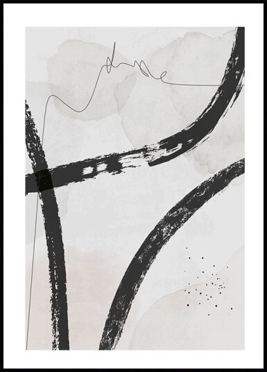 Abstract Line Art Composition Plakat Plakat / 21x30cm