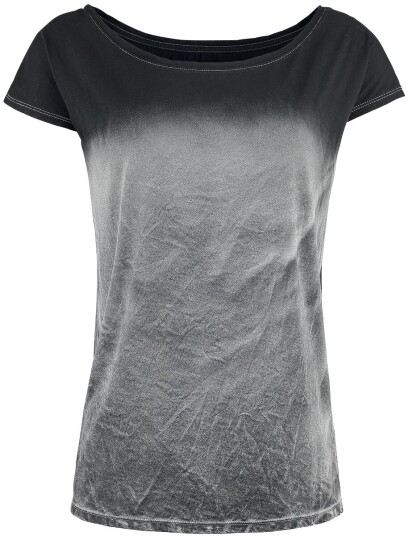 Outer Vision T-skjorte Top Marylin S til XXL Damer grå-svart Outer Vision T-skjorte Top Marylin S til XXL Damer grå-svart