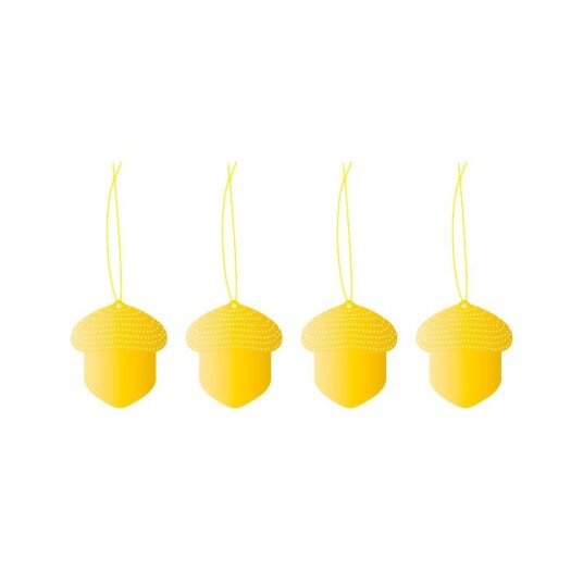 Cooee Design Julepynt Messingbelagt Rustfritt Stål 4 pk Acorn