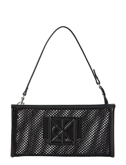 Calvin Klein Emblem Mesh Convertible Pouch Black ONE SIZE