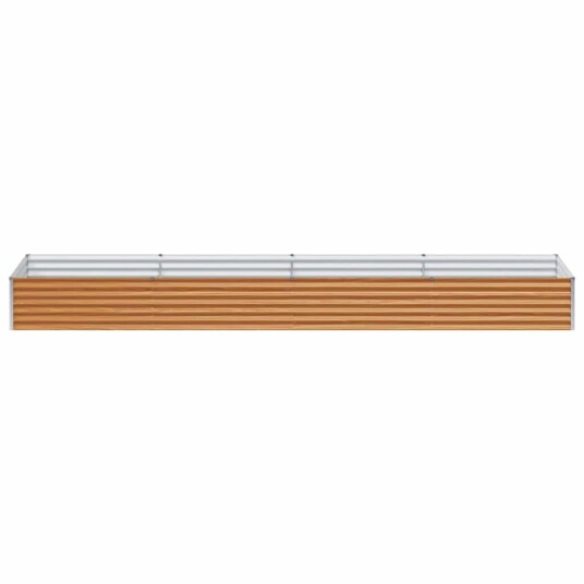 vidaXL Høybed Lys Brun 390 x 100 x 36 cm Galvanisert Stål vidaXL Høybed Lys Brun 390 x 100 x 36 cm Galvanisert Stål