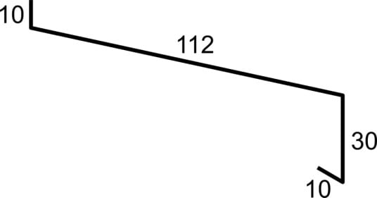 Jemtland Vindusbeslag 5" 112 Mm Under Hvit 2m