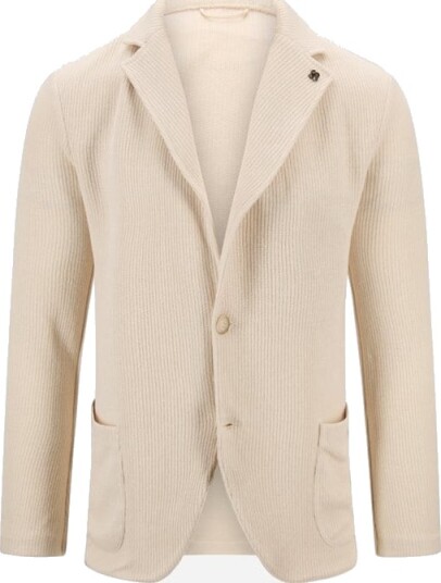 Gran Sasso Blazer Jacket Cotton Linen Panna