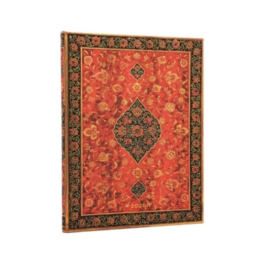 2026 Layla (Persian Poetry) Ultra 12 month Vertical Hardcover Flexi Dayplanner 2026 (Elastic Band Closure)