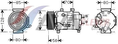 AVA COOLING SYSTEMS CNAK256 AC-kompressor