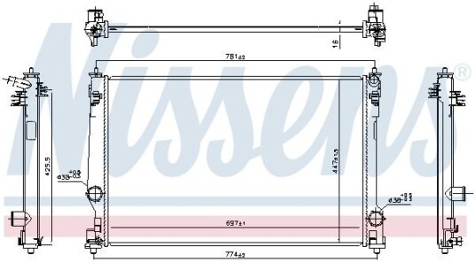Radiator NISSENS 606786