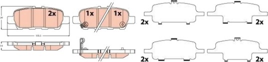 TRW GDB2578 Bremseklosser