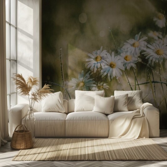 Tapet   Blomstrende Prestekrager